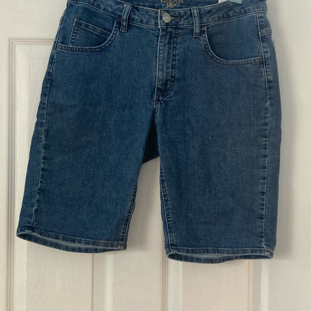 Lee Dark Blue Jean Shorts Jorts for women
